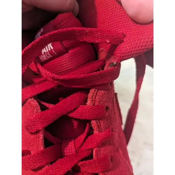 Nike Air Force 1 Mid Red October triple gym red suede - Picture 14 of 16